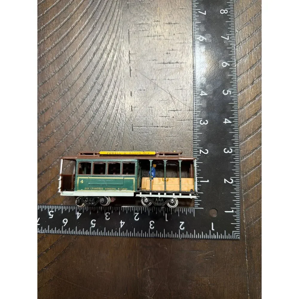 HO Scale San Francisco Cable Car Powell Mason St Non Powered Trolley Model Vtg
